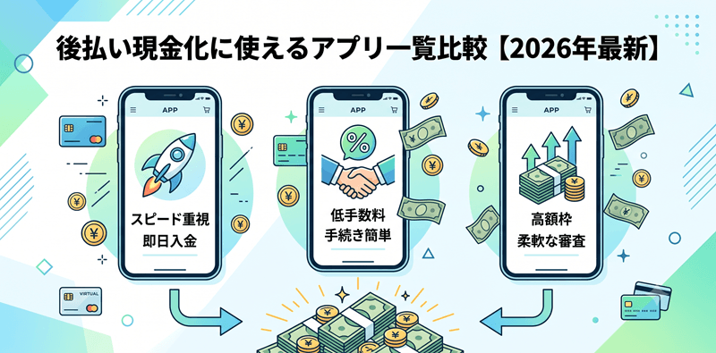 後払い現金化に使えるアプリ